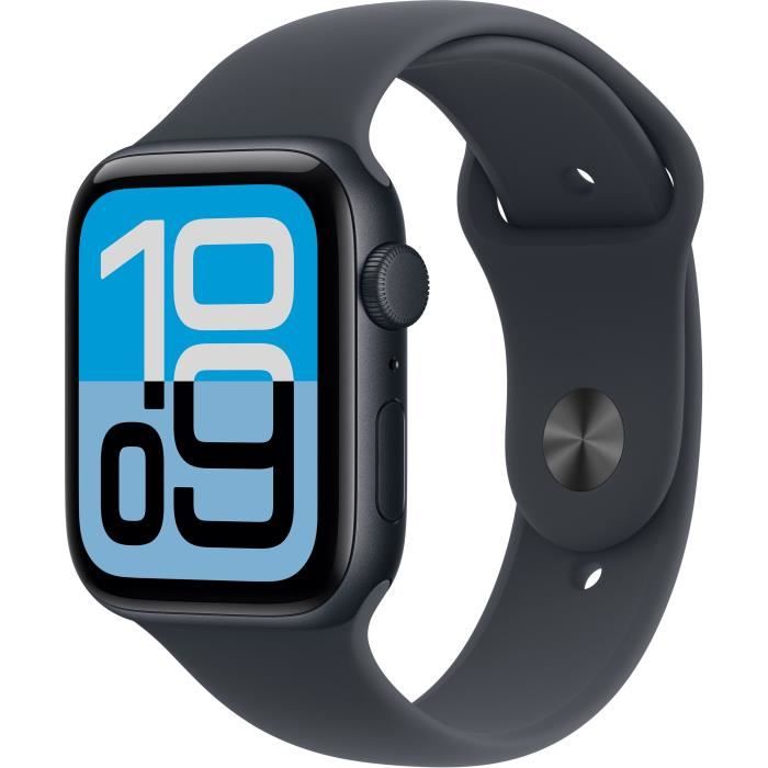 Apple Watch SE 3 GPS - 44mm - Boîtier Midnight Aluminium - Bracelet Midnight Sport Band - M/L