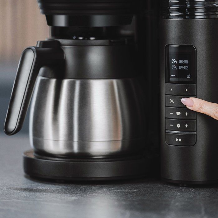 Cafetiere filtre avec moulin intégré - MELITTA - Aromafresh Therm Pro 1030-11 - 8 tasses - 1?080 W - Noir