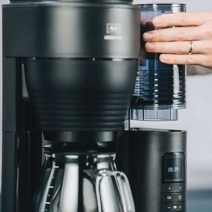 Cafetiere filtre avec moulin intégré - MELITTA - Aromafresh Glass Pro 1030-01 - 10 tasses - 1?130 W - Noir