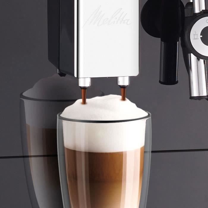 Machine a CafÈ broyeur a Grain MELITTA Solo & Perfect Milk - Noir - Espresso - Auto Cappuccinatore - 15 bars