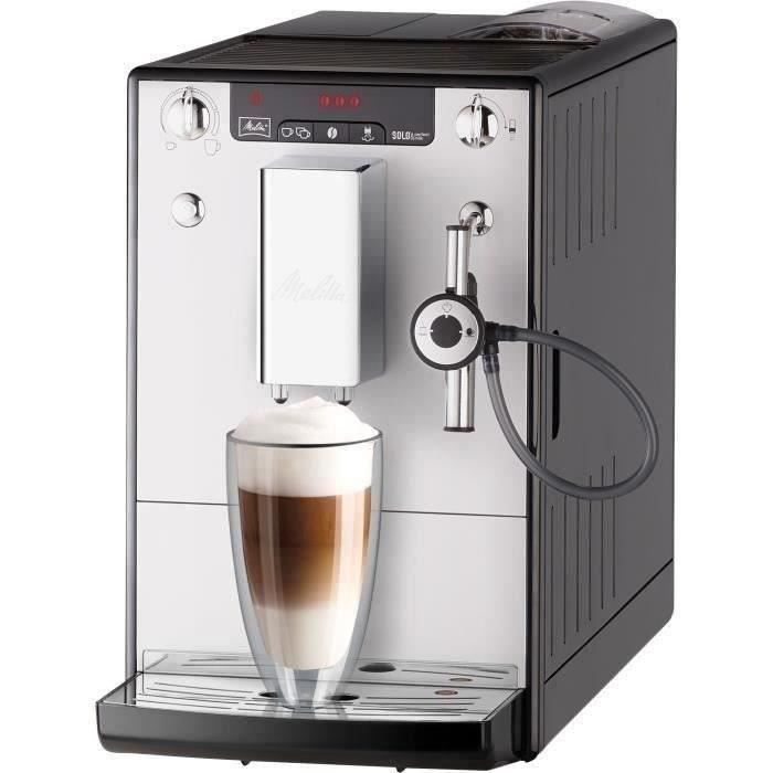 Machine a cafÈ expresso avec broyeur MELITTA Solo & Perfect Milk E957-203 - Argent - 15 bars - 1400 Watts