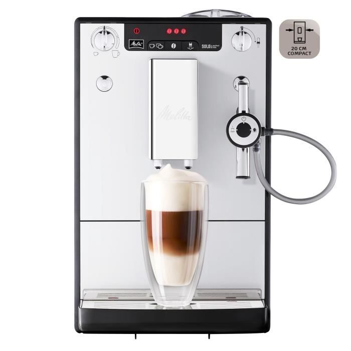 Machine a cafÈ expresso avec broyeur MELITTA Solo & Perfect Milk E957-203 - Argent - 15 bars - 1400 Watts
