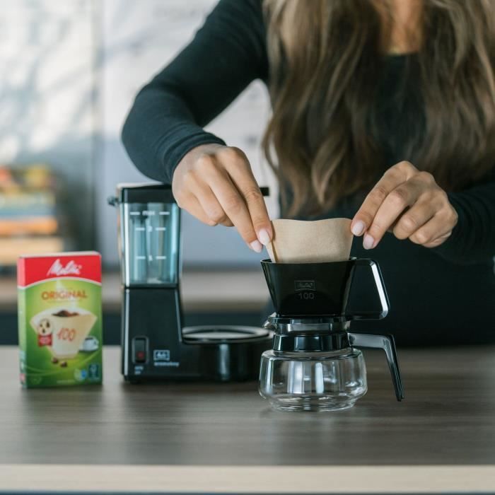 Cafetiere a filtre MELITTA Aromaboy 1015-02 Noir - 2 tasses - 500W - Verseuse en verre