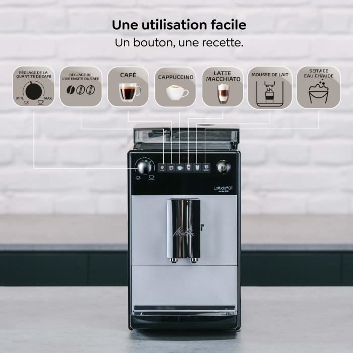 Machine a café automatique - MELITTA - Latticia OT F300-101 - Argent