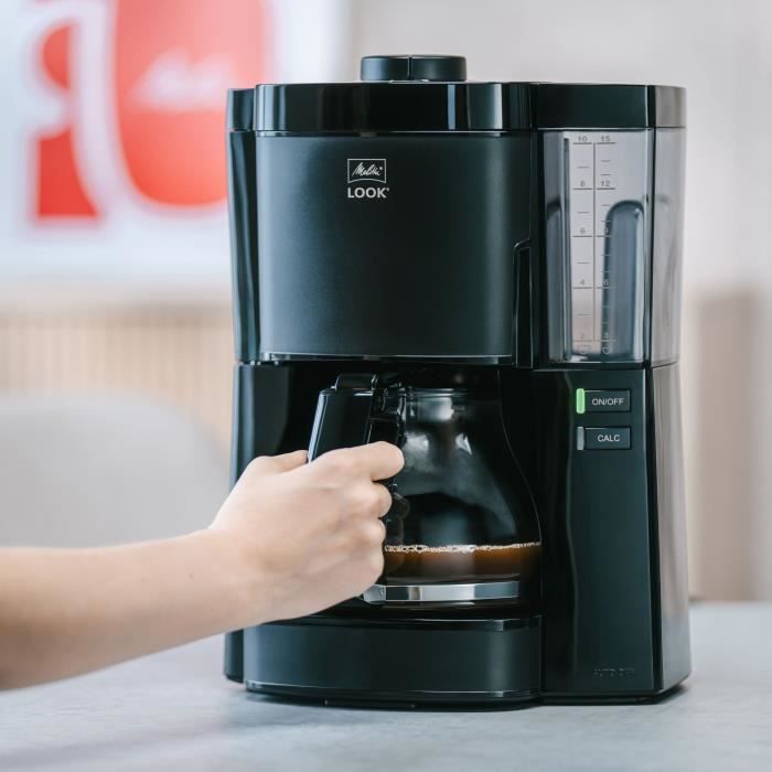 Cafetiere - MELITTA - Look V Glass 1025-02 - 1080 W - 1,25 L - Noir