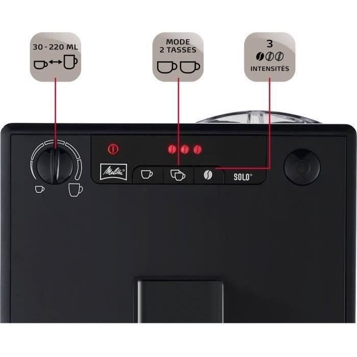 Machine a CafÈ broyeur a Grain MELITTA Solo - Pure Black