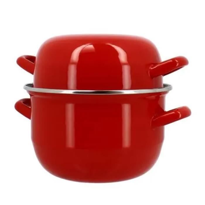 Marmite a moule - MENASTYL - 3645562 - En acier émaillé - Noir - 18 cm - 2,7 litres - Tous feux dont induction