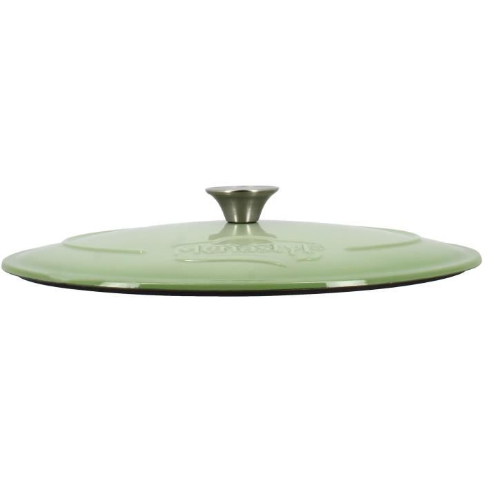Cocotte - MENASTYL - 6020072 - Ronde - En fonte acier émaillé - Vert - 6,5 litres