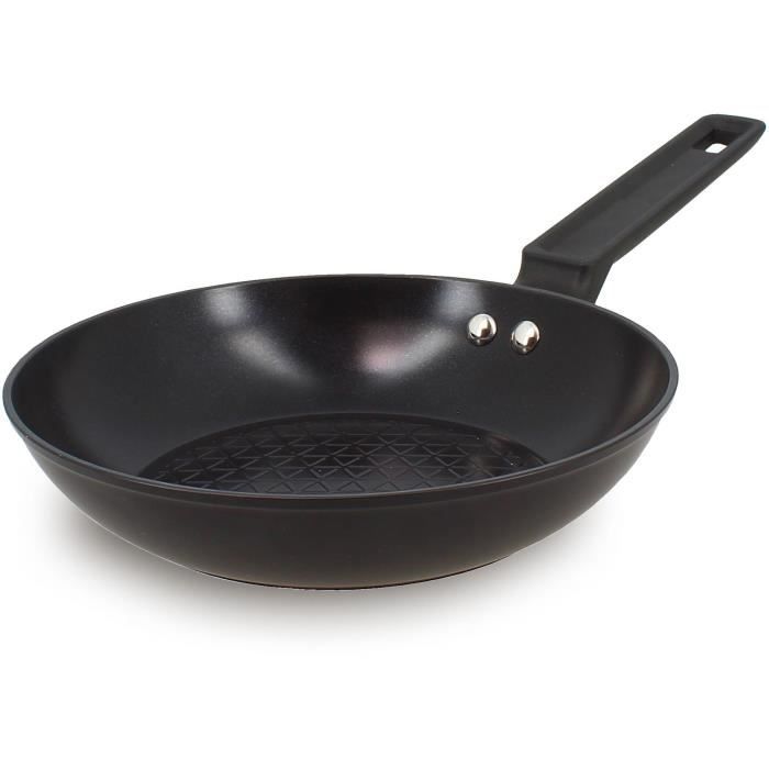 Poele - MENASTYL - 6020635 - En aluminium forgé - 20 cm - Noir - Tous feux dont induction