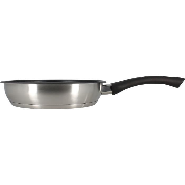 Poele - MENASTYL - 6020244 - En acier inoxydable - 20 cm - Tous feux dont induction