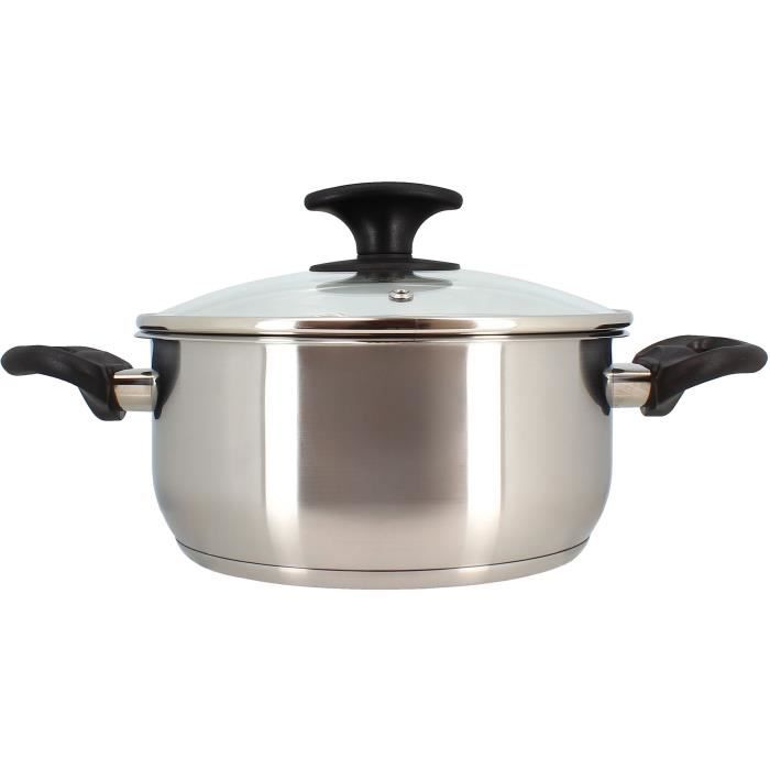 Faitout - MENASTYL - 6020255 - En acier inoxydable - 20 cm - Tous feux dont induction