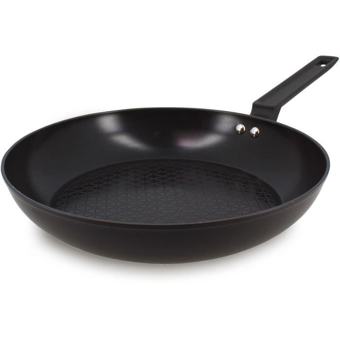 Poele - MENASTYL - 6020638 - En aluminium forgé - 28 cm - Noir - Tous feux dont induction