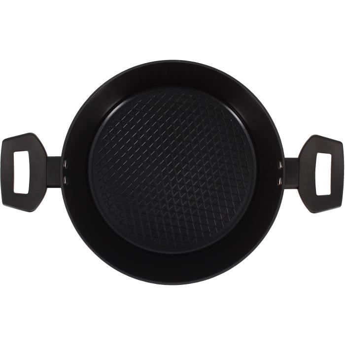 Faitout - MENASTYL - 6020647 - En alumimium forgé - 24 cm - Noir - Tous feux dont induction
