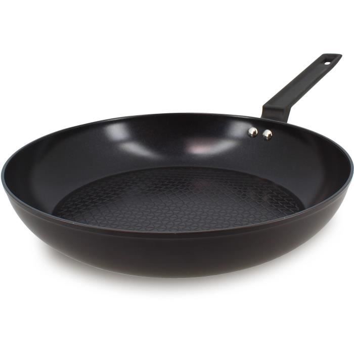 Poele - MENASTYL - 6020639 - En aluminium forgé - 30 cm - Noir - Tous feux dont induction