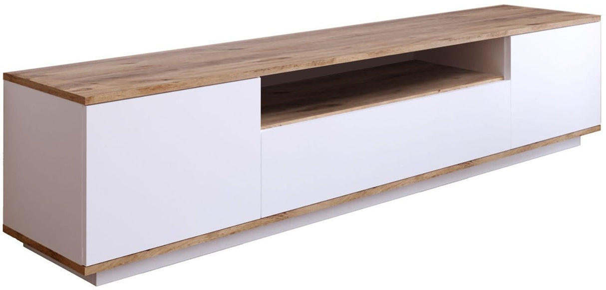 Meuble TV - FR7 - Pin atlantique / Blanc - 180 x 45 x 45 cm