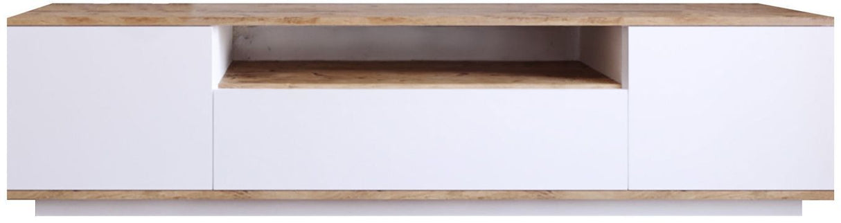 Meuble TV - FR7 - Pin atlantique / Blanc - 180 x 45 x 45 cm