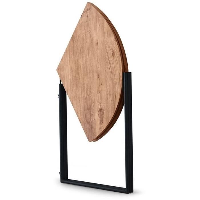 Table a manger - YAPRAK - Pin Atlantique - Ronde - 4 personnes - 100 x 100 x 72 cm