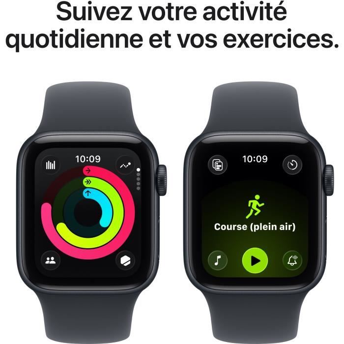 Apple Watch SE 3 GPS + Cellular - 40mm - Boîtier Midnight Aluminium - Bracelet Midnight Sport Band - S/M
