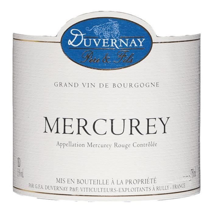 Domaine Duvernay 2022 Mercurey Rouge - Vin rouge de Bourgogne
