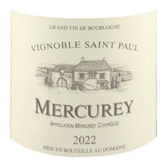 Vignoble Saint Paul 2022 Mercurey - Vin rouge de Bourgogne