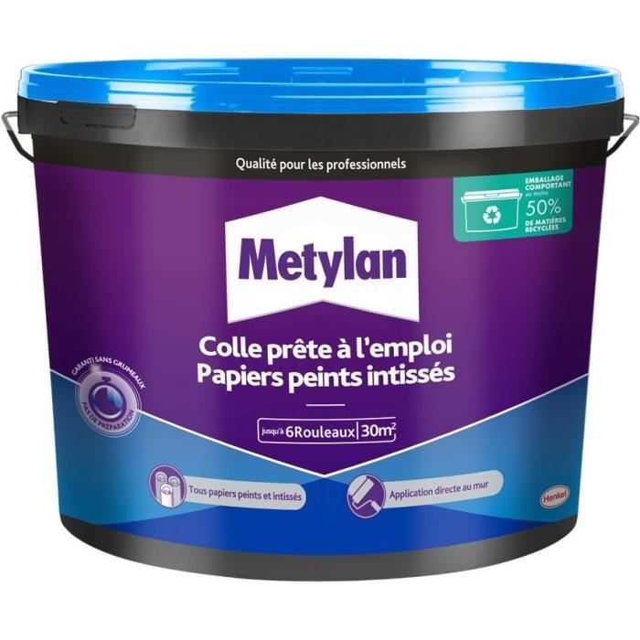 Colle Papiers Peints - METYLAN - 2958232 - Intissés - Seau - 4,5kg