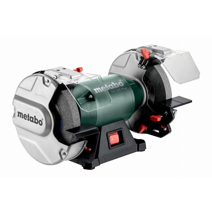 Touret a meuler - METABO - DS 200 Plus - Meules en corindon brun - Pare-étincelles - Porte-piece