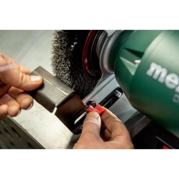 Touret a meuler - METABO - DS 200 Plus - Meules en corindon brun - Pare-étincelles - Porte-piece