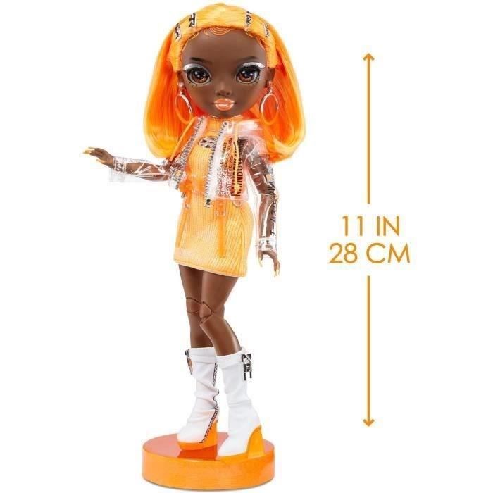 Rainbow High S23 Fashion Doll - PoupÈe 27 cm Michelle St Charles (Orange Fluo) - 1 tenue, 1 paire de chaussures et des accessoires