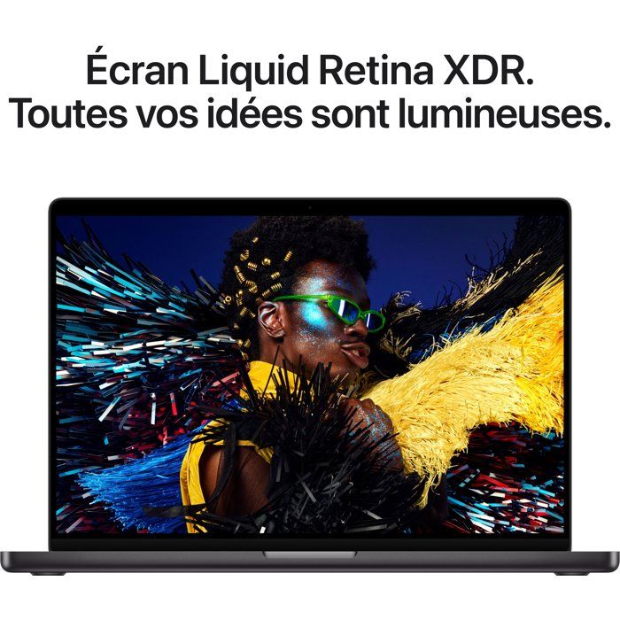 Apple - 16,2 MacBook Pro M5 Pro (2026) - RAM 48Go - Stockage 1To - CPU 18 coeurs - GPU 20 coeurs - Noir Sidéral