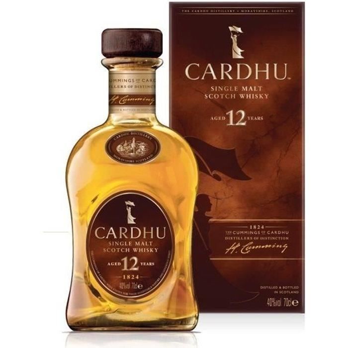 Cardhu 12 ans - Whisky Single Malt Ecosse - 40% vol -70 cl ave étui