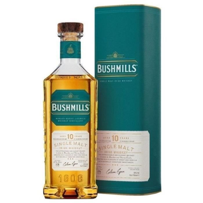 Bushmills - 10 ans - Single malt Irish whiskey - 40,0% Vol. - 70cl