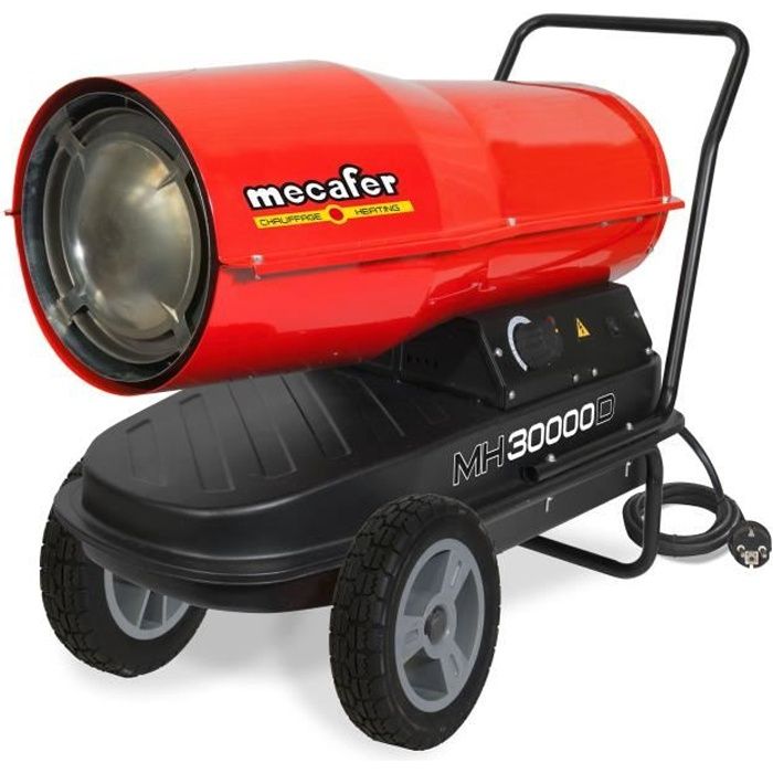 MECAFER Chauffage de chantier / Canon a air chaud Diesel / Fioul avec turbine incorporÈe 30000 W MH30000D