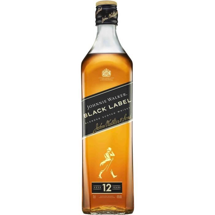 JOHNNIE WALKER Blended Scotch - Whisky Black Label 12YO - 40,0 % Vol. - 70 cl