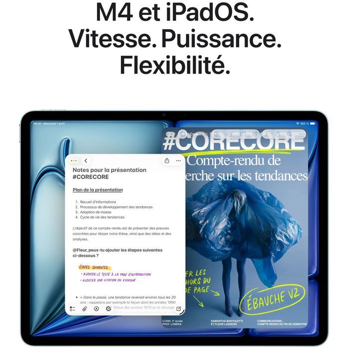 Apple - iPad Air M4 (2026) - 13 - Wi-Fi - 1To - Mauve