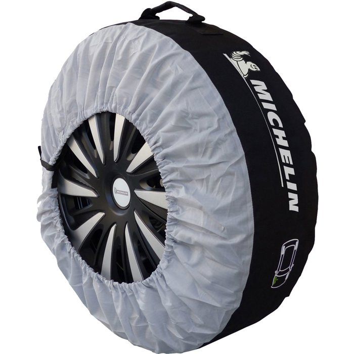 Lot de 4 Housses de rangement les roues ou les pneus taille universelle - MICHELIN - 15''a 19'' - En nylon avec poignée renforcée.