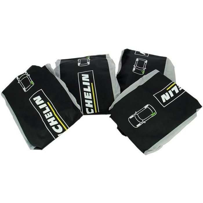 Lot de 4 Housses de rangement les roues ou les pneus taille universelle - MICHELIN - 15''a 19'' - En nylon avec poignée renforcée.