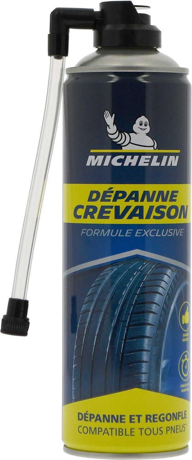 Dépanne crevaison - MICHELIN - Répare et Regonfle sans démontage - 500ml