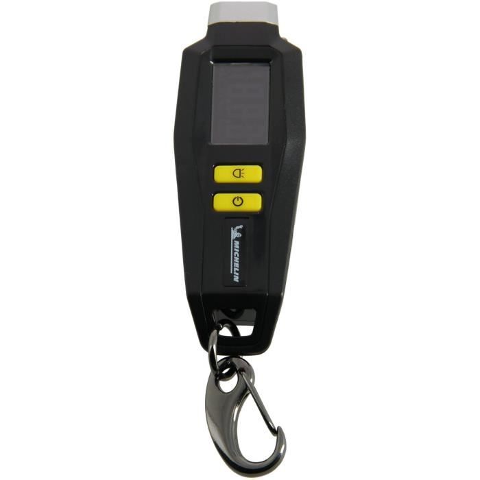 Contrôleur de pression digital de 0.05 bars a 7 bars- MICHELIN - Ecran LCD - Eclairage lampe torche