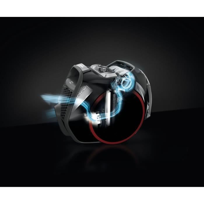 MIELE Boost CX1 Aspirateur traîneau sans sac - Technologie Vortex -78dB- Moteur PowerLine 890W - 4 positions - Noir liseré rouge