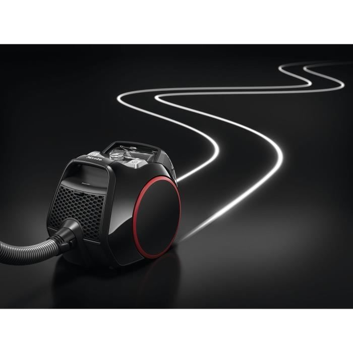MIELE Boost CX1 Aspirateur traîneau sans sac - Technologie Vortex -78dB- Moteur PowerLine 890W - 4 positions - Noir liseré rouge