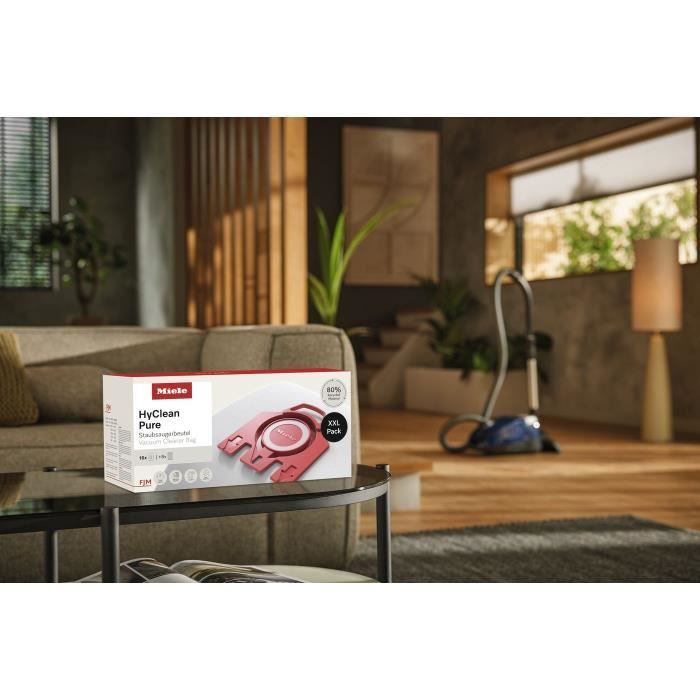 Consommables Aspirateurs - MIELE - Pack XXL FJM HyClean Pure - 16 sacs FJM, 80% matieres recyclées