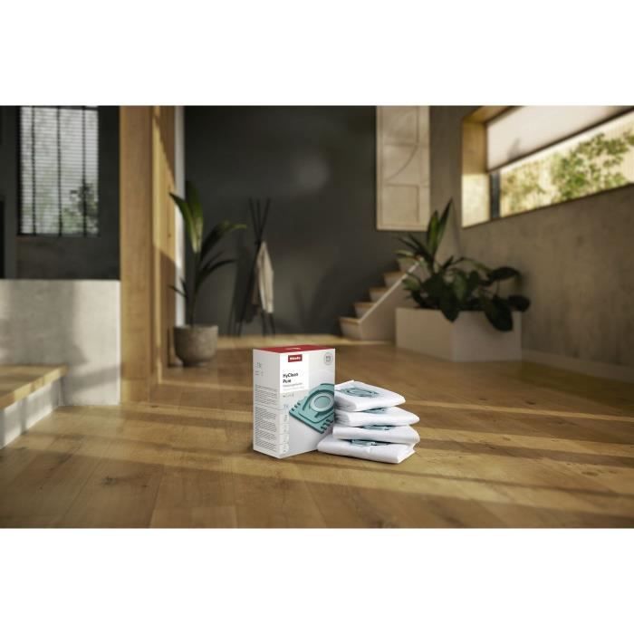 Sac aspirateur - MIELE - HyClean Pure TU - 4 sacs - 3,5 L - Compatible Guard S1 et Guard L1 - Turquoise