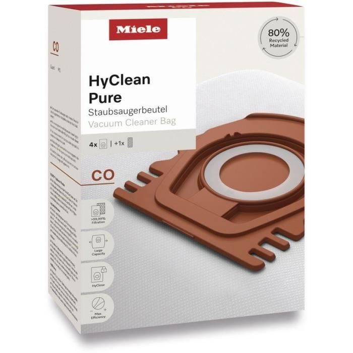 Sac aspirateur - MIELE HyClean Pure CO - 4 sacs - 4,5 L - Compatible Guard M1 - Cuivre