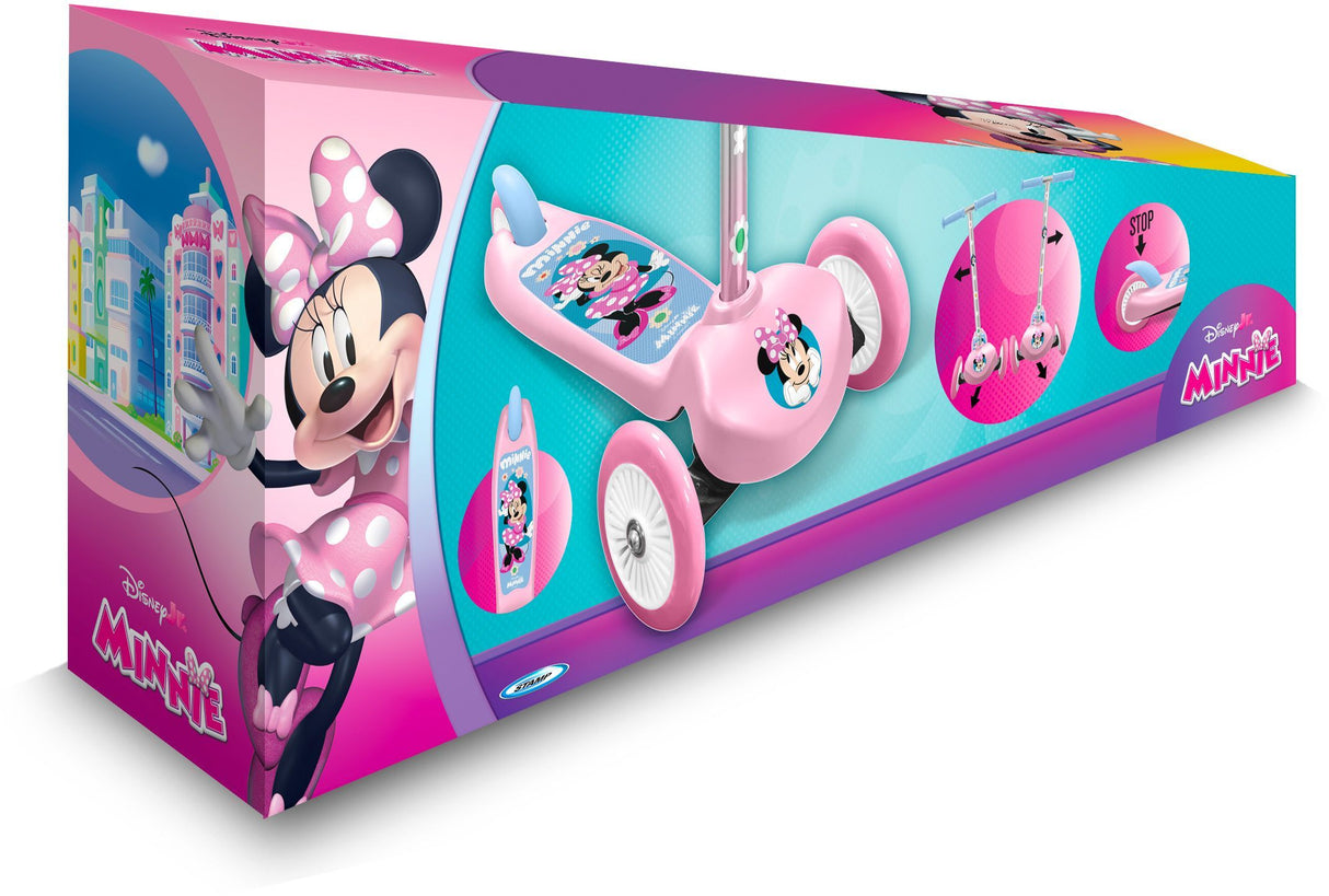 Trottinette steering enfant - MINNIE - MN432045 - 3 roues - Rose