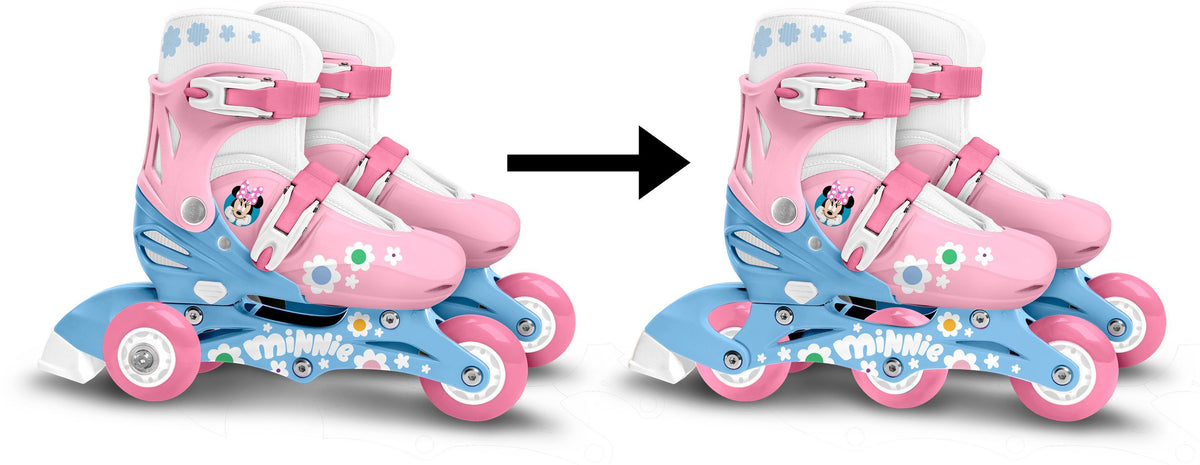 Patins en ligne 2-en-1 - MINNIE - Fille - Rose - Taille 27-30