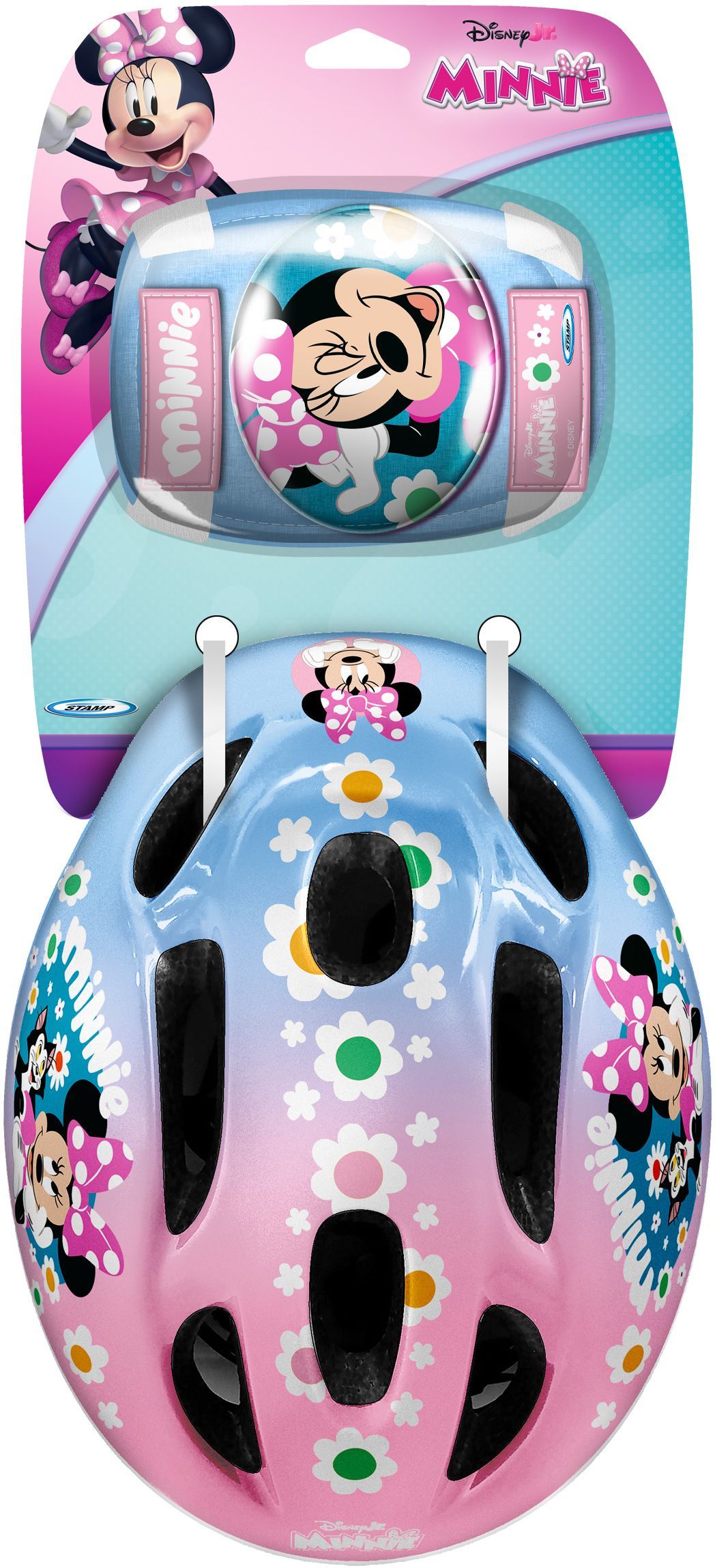 Set casque et coudieres / genouilleres - MINNIE - MN432507 - 50 / 56 cm