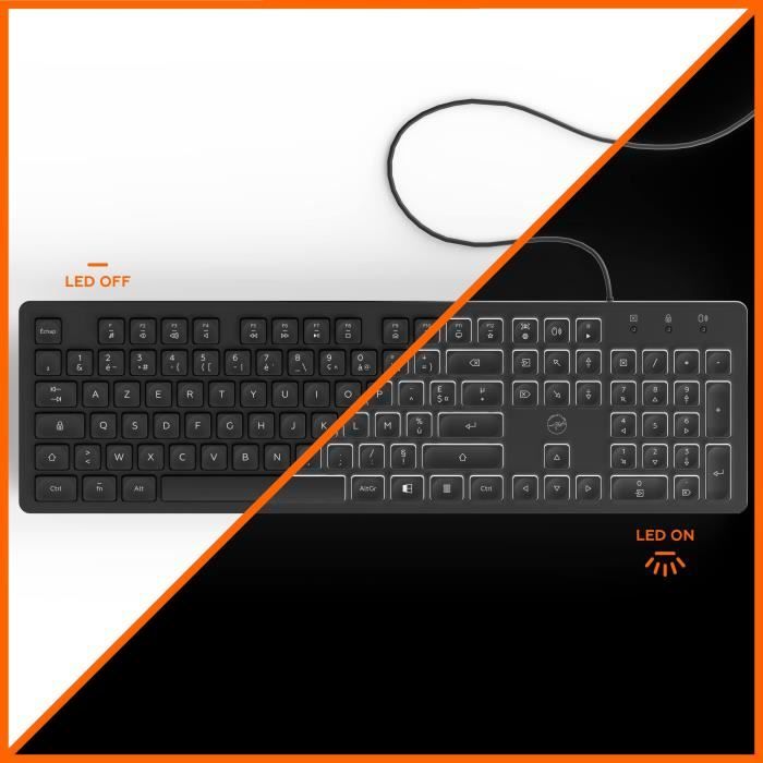 Clavier filaire - Mécanique - MOBILITY LAB - ML300566 - AZERTY - Rétro éclairé LED