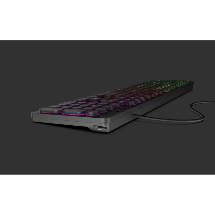 Clavier filaire RGB - MOBILITY LAB - ML306858 - AZERTY - RÈtro-Èclairage multicolore - Touches rondes