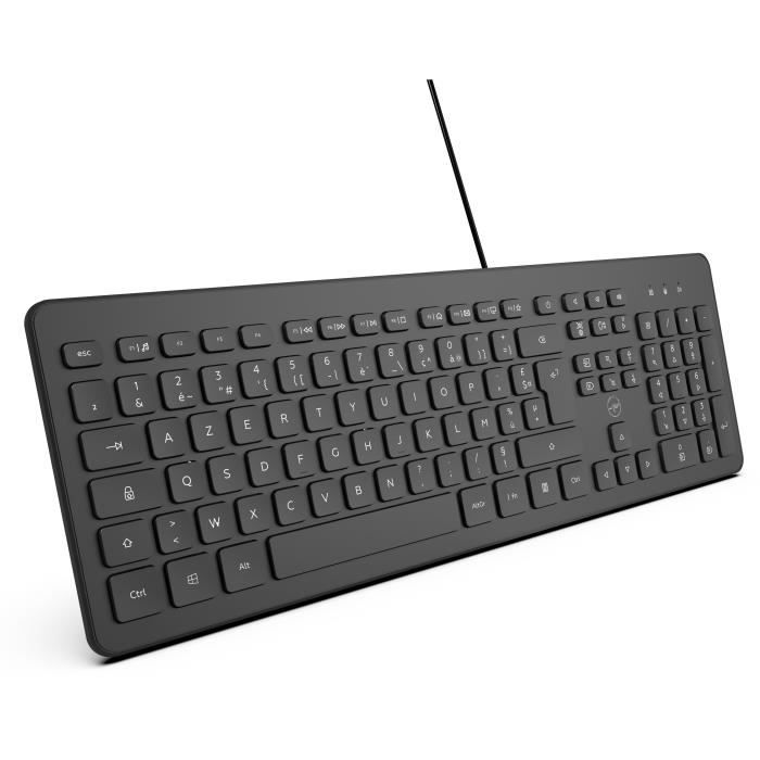 MOBILITY LAB ML304250 - Clavier PC Business Filaire avec 2 hub USB intÈgrÈ - Noir