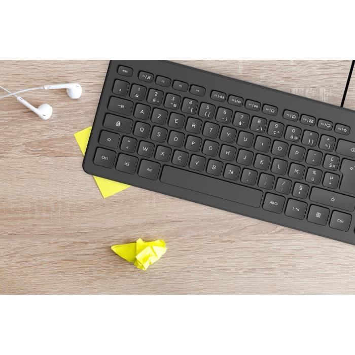 MOBILITY LAB ML304250 - Clavier PC Business Filaire avec 2 hub USB intÈgrÈ - Noir